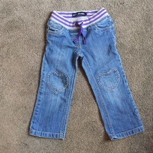 Mini Boden heart patch jeans
